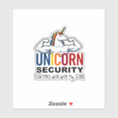 Sticker Funny Brother Unicorn Security Dont Mess With My S (Feuille)