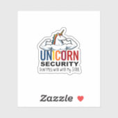 Sticker Funny Brother Unicorn Security Dont Mess With My S (Feuille)