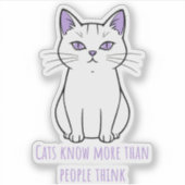 Sticker Funny Cartoon Cat (Devant)