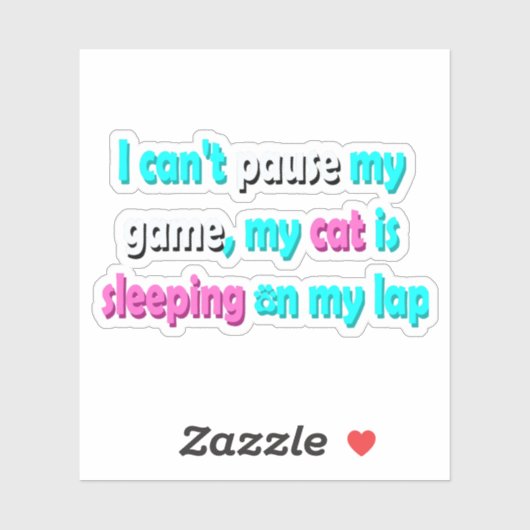 Sticker Funny Cat Gaming (Feuille)