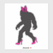 Sticker Funny Chic Sassy Sasquatch (Feuille)