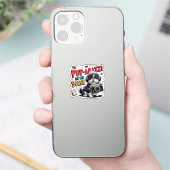 Sticker Funny Chien Photographe Design (Téléphone)