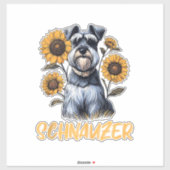 Sticker Funny Chien Schnauzer (Feuille)