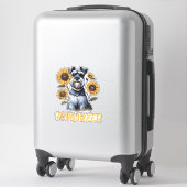 Sticker Funny Chien Schnauzer (Sur valise)
