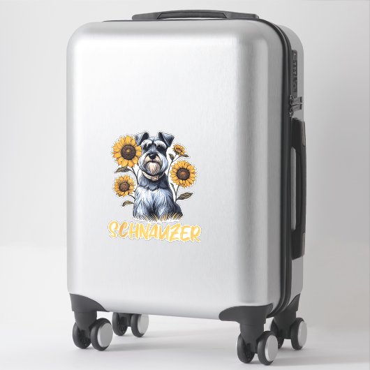 Sticker Funny Chien Schnauzer (Sur valise)