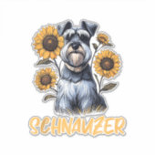 Sticker Funny Chien Schnauzer (Devant)