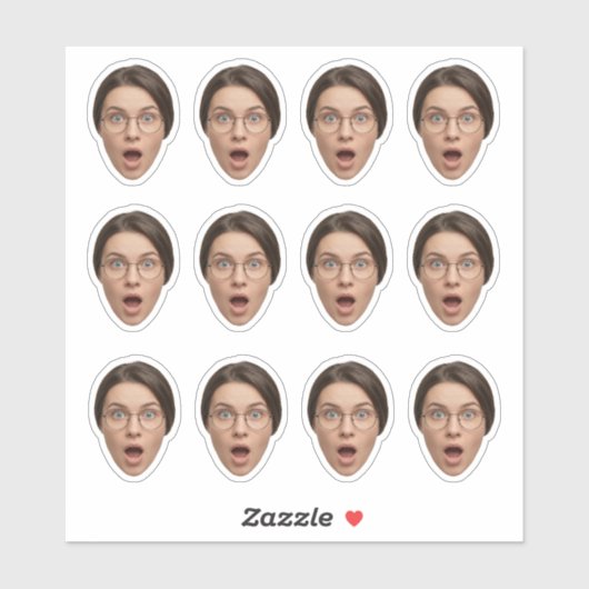 Sticker Funny Custom Face Bachelor Birthday Party (Feuille)