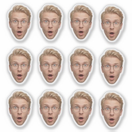 Sticker Funny Custom Face Bachelorette Party (Devant)