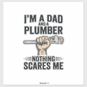 Sticker Funny Dad Plumber Vintage Gravure Design de T-shir