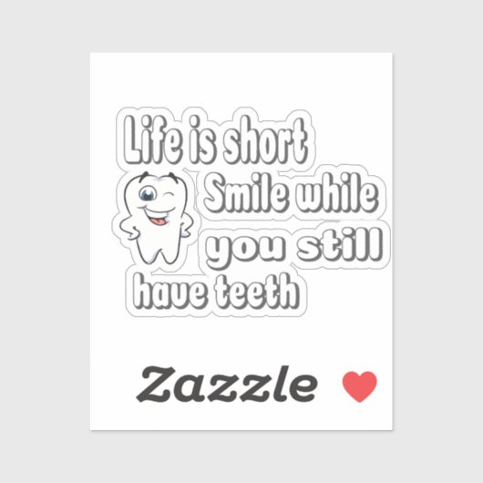 Sticker Funny Dental Quote (Feuille)
