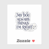 Sticker Funny Dog Text (Feuille)