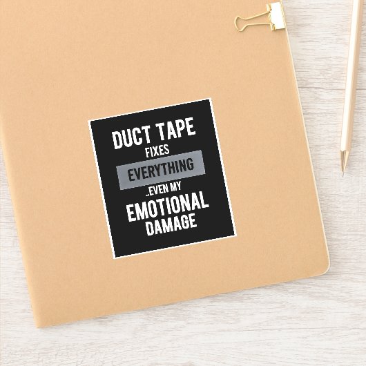 Sticker Funny Emotional Damage -Dark Dry Humor Graphic Art (Carnet)