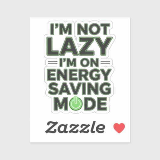 Sticker Funny Energy Saving Mode Decal (Feuille)