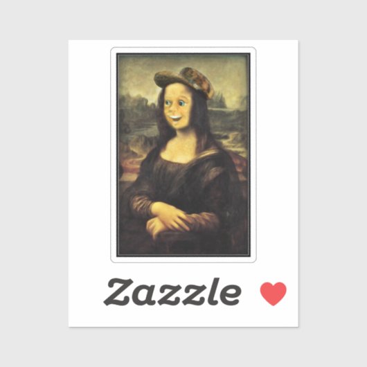 Sticker Funny Face Mona Lisa (Feuille)