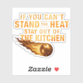 Sticker Funny Flaming Pickleball Kitchen Graphic Dink Life (Feuille)