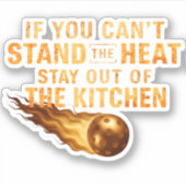 Sticker Funny Flaming Pickleball Kitchen Graphic Dink Life (Devant)