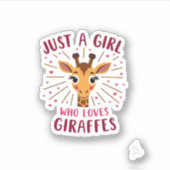 Sticker Funny Giraffe Design For Women Girls Safari Giraff (Devant)