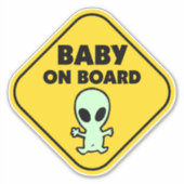 Sticker Funny Grossesse bébé à bord Alien (Devant)