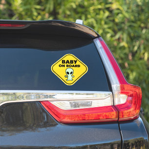 Sticker Funny Grossesse bébé à bord Alien