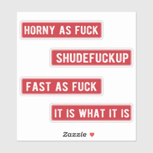 Sticker Funny Helmet Stiker (Rouge) (Feuille)