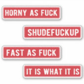 Sticker Funny Helmet Stiker (Rouge) (Devant)