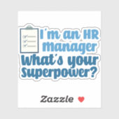 Sticker Funny Human Resources Superhero (Feuille)