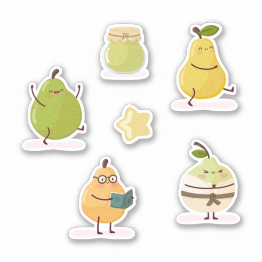 Sticker Funny kawaii-style set (Devant)