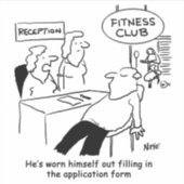 Sticker Funny Keep Fit Fitness Health Club (Devant)