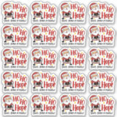 Sticker Funny Leave a Review Cute Père Noël Christmas Busi (Devant)