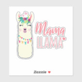 Sticker Funny Llama MAMA mignonne Fête des mères Anniversa (Feuille)