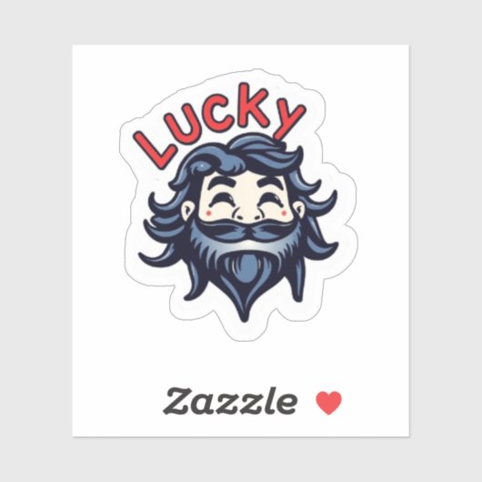 Sticker Funny Lucky Lad St Patricks Day (Feuille)