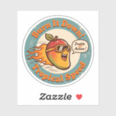 Sticker Funny Mango Racer Boost de Vitesse Tropical (Feuille)