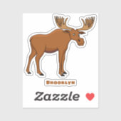 Sticker Funny moose (Feuille)