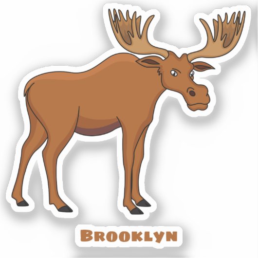 Sticker Funny moose (Recto)