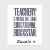 Sticker Funny Music Enseignant - Éducatif Rockstar (Feuille)