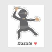 Sticker Funny Ninja (Feuille)