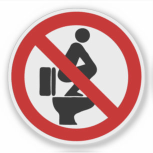 Sticker Funny NO Feet sur le siège ⚠ signe thaï ⚠