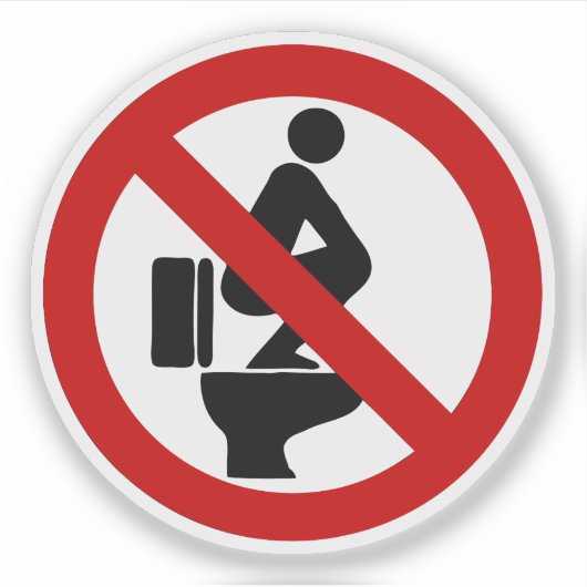 Sticker Funny NO Feet sur le siège ⚠ signe thaï ⚠ (Devant)