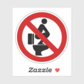 Sticker Funny NO Feet sur le siège ⚠ signe thaï ⚠ (Feuille)