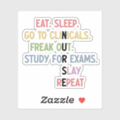 Sticker Funny Nurse School Student Future Nurse Cadfts (Feuille)