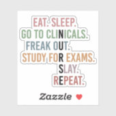 Sticker Funny Nurse School Student Future Nurse Cadfts (Feuille)