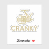 Sticker Funny Pêche Cranky (Feuille)
