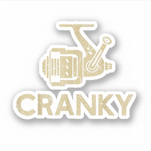 Sticker Funny Pêche Cranky (Devant)