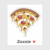 Sticker Funny Pizza WIFI symbole graphique dessin Ado Geek (Feuille)