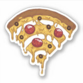 Sticker Funny Pizza WIFI symbole graphique dessin Ado Geek (Devant)