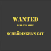 Sticker Funny Quantum Joke: Schrödinger’s Cat on the Loose (Devant)