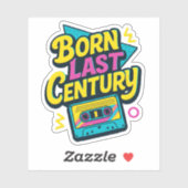 Sticker Funny Quote Born Last Century Cassette Tape (Feuille)