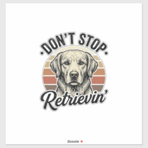 Sticker Funny Retriever Chien Gravure Vintage Graphique Te