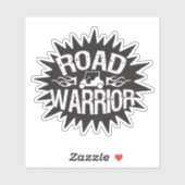 Sticker Funny Road Warrior Golf Panier Style vélo (Feuille)