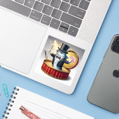 Sticker Funny Sardine Magician Trickster Illusion Fish (Ordinateur portable avec iPhone)